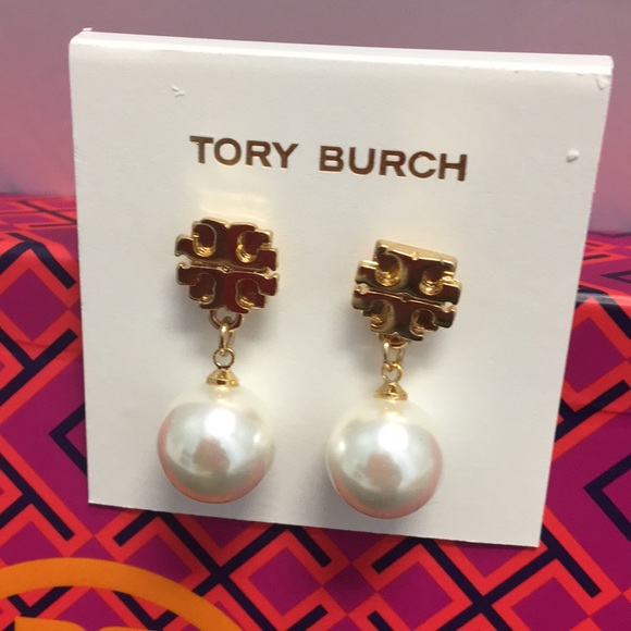🎁TORY BURCH EVIE PEARL DROP EARRINGS 🎁 - Picture 5 of 5